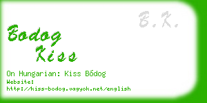 bodog kiss business card